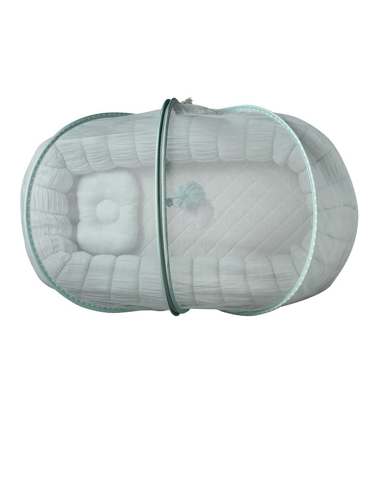 The Sleep Cloud Nest - Aqua + Counting Sheep Blanket