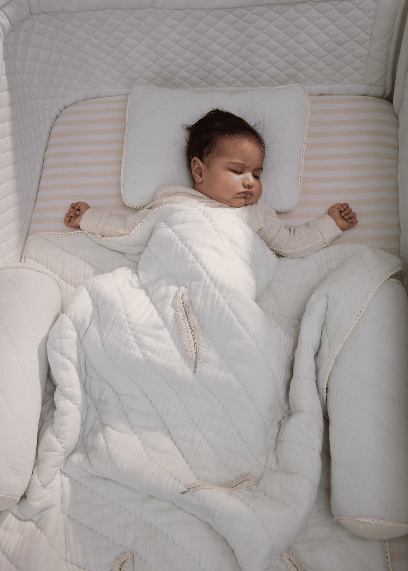 Plume Complete Cot Bedding Set with Bumper