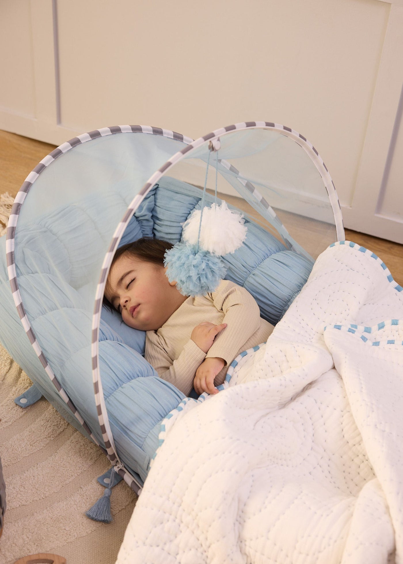 Sleel Cloud ( Blue ) + Roadster Baby Blanket