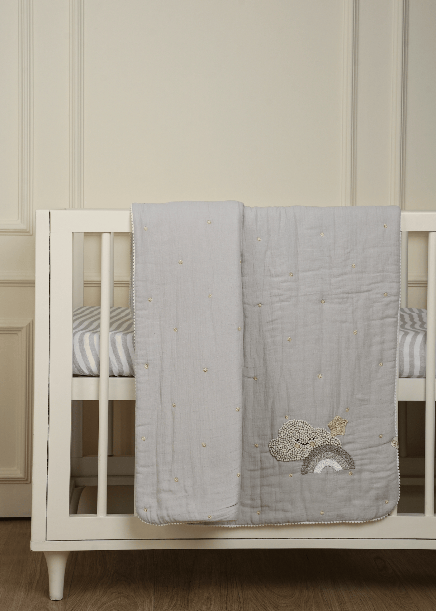 Полный комплект постельного белья для детской кроватки Starry Night с бампером